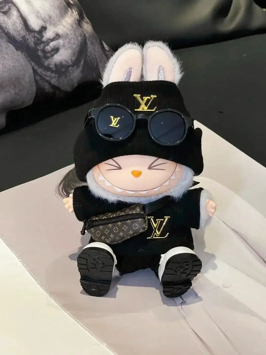 LABUBU Clothes Black LV Sweater Outfits