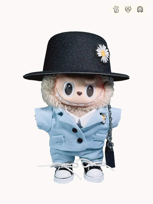 LABUBU Clothes G-Dragon Blue Daisy Suit Outfit