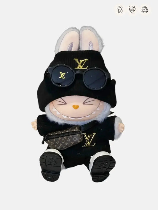 LABUBU Clothes Black LV Sweater Outfits